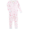 Pink Flurries Pajama Set, Pink - Pajamas - 1 - thumbnail