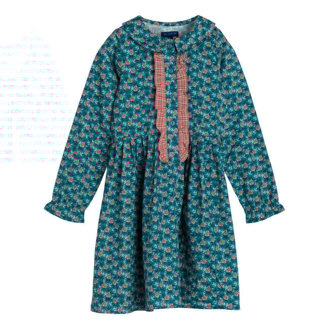 Gigi Dress, Petrol Pansies - Dresses - 1