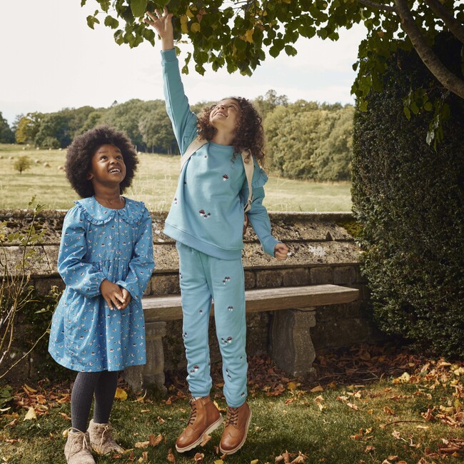 Daphnee Sweatpants, Delphinium Blue Mushrooms