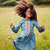 Gigi Dress, Petrol Pansies - Dresses - 2