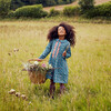 Gigi Dress, Petrol Pansies - Dresses - 5