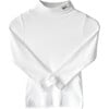 Little Kid Neck Embroidery Longsleeve Turtleneck, White - Sweaters - 1 - thumbnail