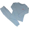 Baby Pajama Set, Pastel Blue - Pajamas - 1 - thumbnail