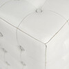 Leon Leather Ottoman, White - Ottomans - 4