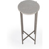 Nigella Cross Legs Side Table, Marble/Silver - Accent Tables - 2