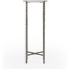 Nigella Cross Legs Side Table, Marble/Silver - Accent Tables - 3