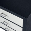 Keros 3 Drawer Raffia Chest, Navy/White - Dressers - 4