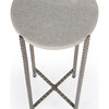 Nigella Cross Legs Side Table, Marble/Silver - Accent Tables - 5