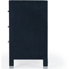 Keros 3 Drawer Raffia Chest, Navy/White - Dressers - 6