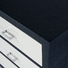 Keros 6 Drawer Raffia Double Dresser, Navy/White - Dressers - 3 - thumbnail