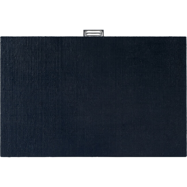 Keros 3 Drawer Raffia Chest, Navy/White - Dressers - 8