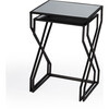 Demi Modern Mirrored Nesting Tables, Black - Accent Tables - 2