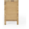 Corfu 3 Drawer Natural Raffia Chest, Natural/White - Dressers - 6