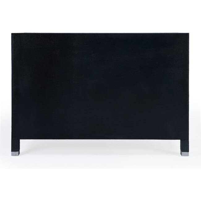 Keros 6 Drawer Raffia Double Dresser, Navy/White - Dressers - 6