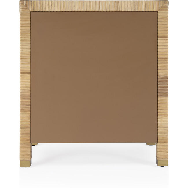 Corfu 3 Drawer Natural Raffia Chest, Natural/White - Dressers - 7