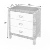 Corfu 3 Drawer Natural Raffia Chest, Natural/White - Dressers - 9