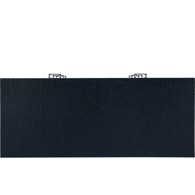 Keros 6 Drawer Raffia Double Dresser, Navy/White - Dressers - 7