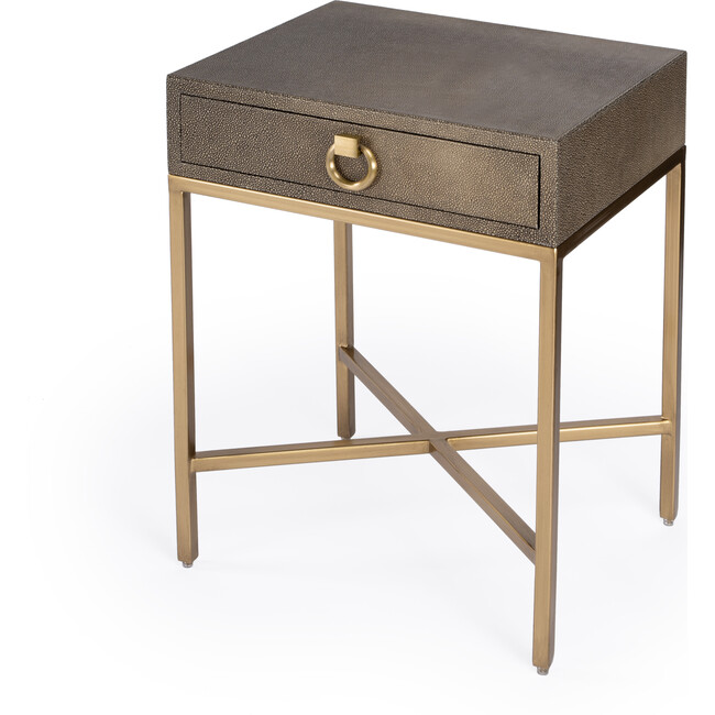 Sullia One Drawer End Table, Gold