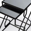 Demi Modern Mirrored Nesting Tables, Black - Accent Tables - 6