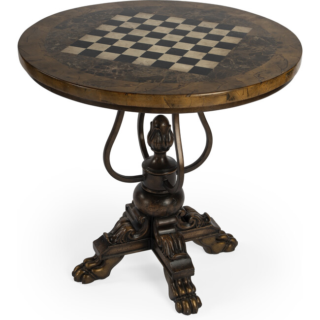 Carlyle Fossil Stone Game Table, Multi