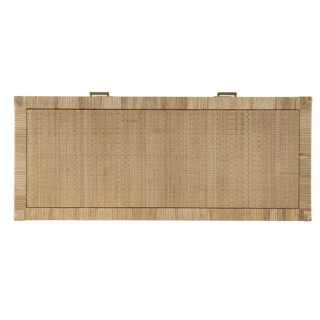 Corfu 6 Drawer Natural Raffia Double Dresser, Natural/White - Dressers - 8