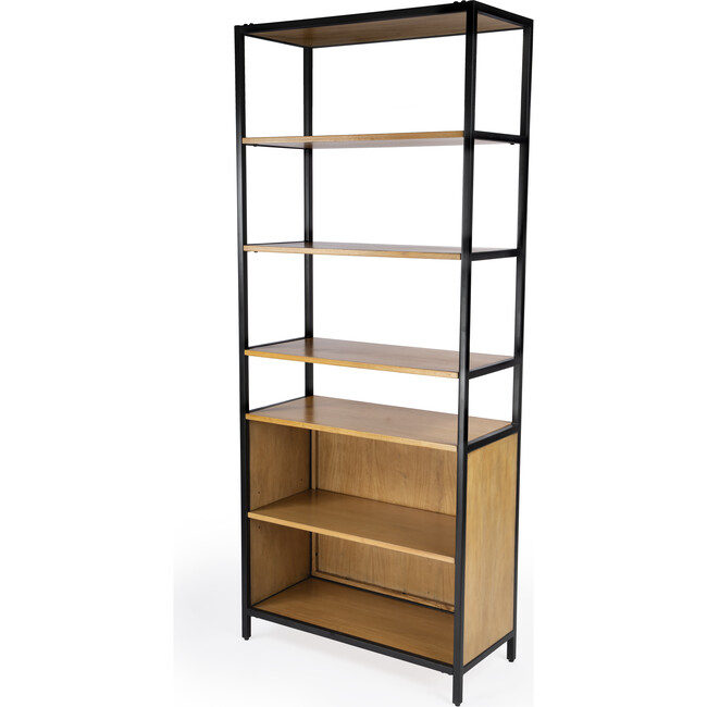 Hans Etagere Bookcase with Doors, Natural