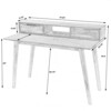 Serafimida Writing Desk, Natural Wood - Desks - 9
