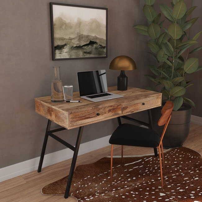 Reison Wooden Desk, Natural