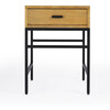 Hans 1 Drawer Wood and Iron End Table, Natural - Accent Tables - 4