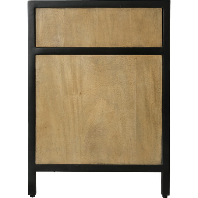 Hans Wood and Iron Storage Tv Stand, Natural - Accent Tables - 5