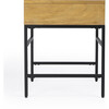 Hans 1 Drawer Wood and Iron End Table, Natural - Accent Tables - 5