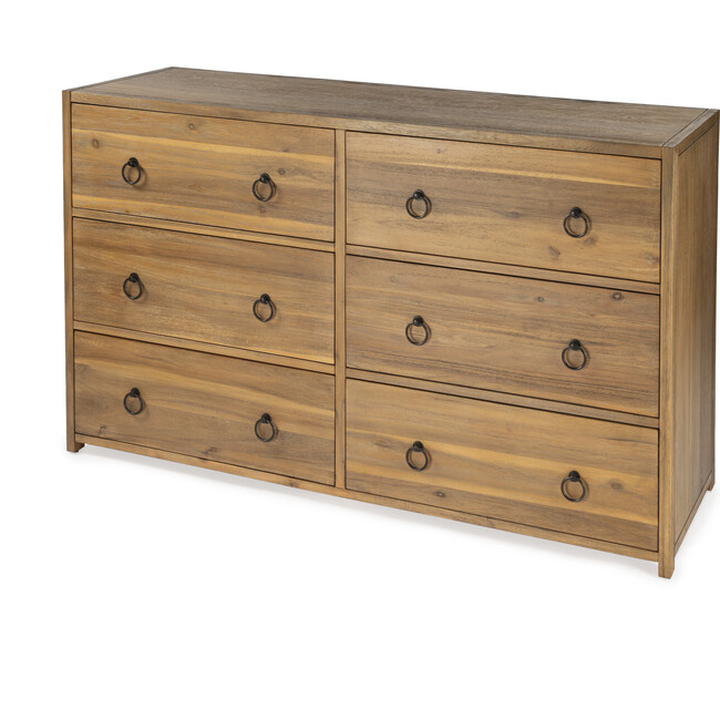 Lark 6 Drawer Dresser, Natural Wood