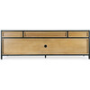 Hans Wood and Iron Storage Tv Stand, Natural - Accent Tables - 6
