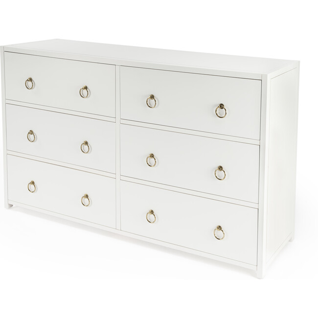 Lark 6 Drawer Dresser, White