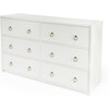Lark 6 Drawer Dresser, White - Dressers - 1 - thumbnail