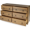 Lark 6 Drawer Dresser, Natural Wood - Dressers - 2