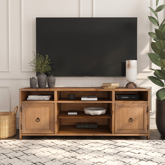Lark TV Stand, Natural Wood