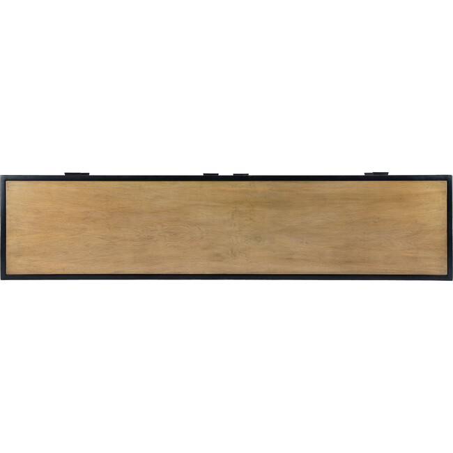 Hans Wood and Iron Storage Tv Stand, Natural - Accent Tables - 7