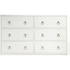 Lark 6 Drawer Dresser, White - Dressers - 3