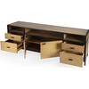 Hans Wood and Iron Storage Tv Stand, Natural - Accent Tables - 8