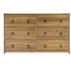 Lark 6 Drawer Dresser, Natural Wood - Dressers - 3