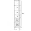 Hans Narrow Iron Open & Closed Etagere Bookcase, Natural - Bookcases - 5