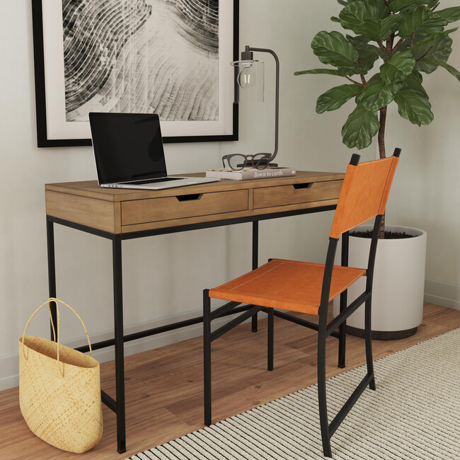Belka Natural Desk with Drawers, Natural