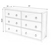 Lark 6 Drawer Dresser, Natural Wood - Dressers - 8