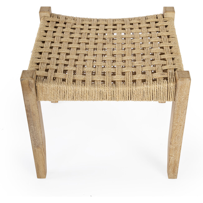 Garner Woven Jute Stool, Natural - Ottomans - 4