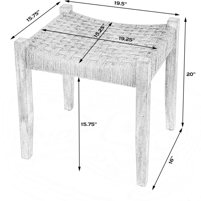 Garner Woven Jute Stool, Natural - Ottomans - 8