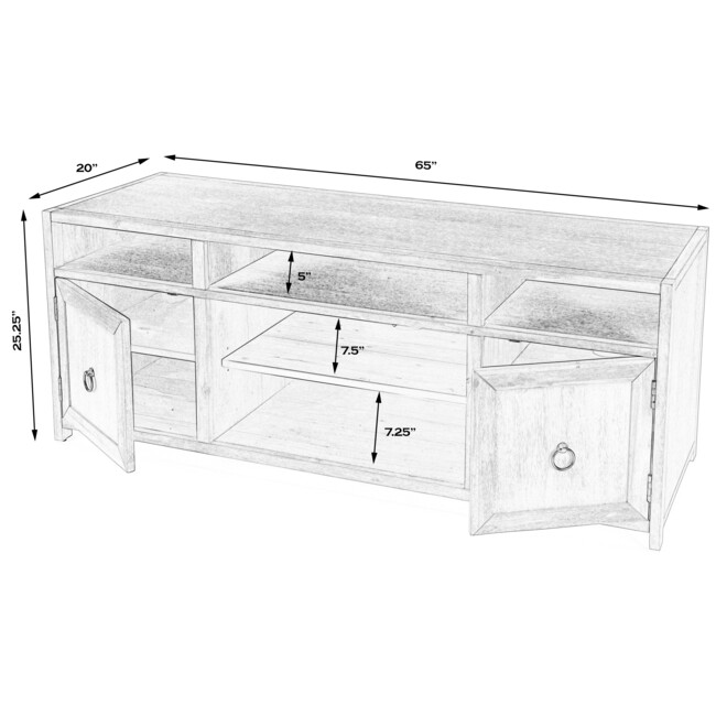 Lark TV Stand, Navy - Accent Tables - 9