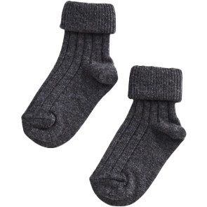 Turn Top Socks, Charcoal - Socks - 1