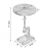 Ellis Adjustable Pedastal Side table, Multi - Accent Tables - 8