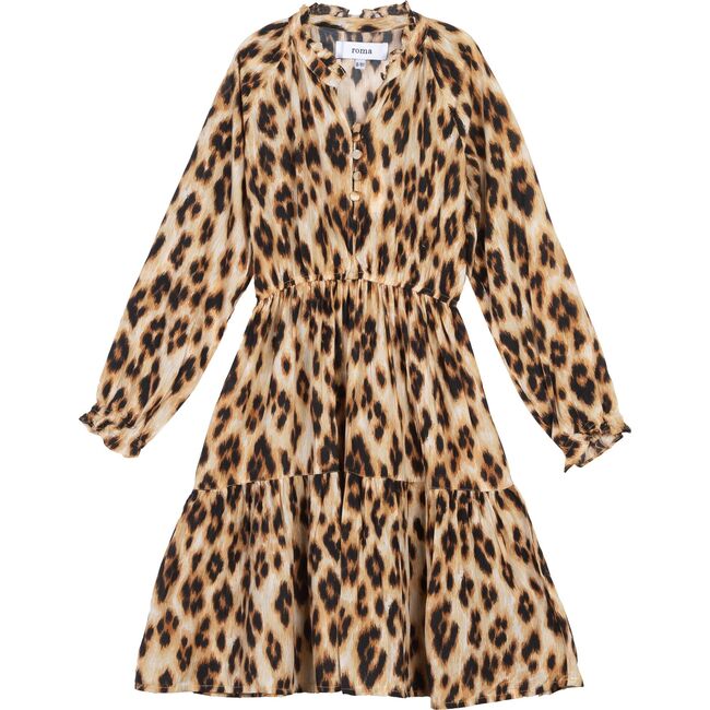 Sienna Kids Dress, Leopard
